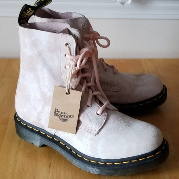 Dr. Martens Pascal Tie Dye Printed Suede Leather Ankle Boots - Picture 3 of 13